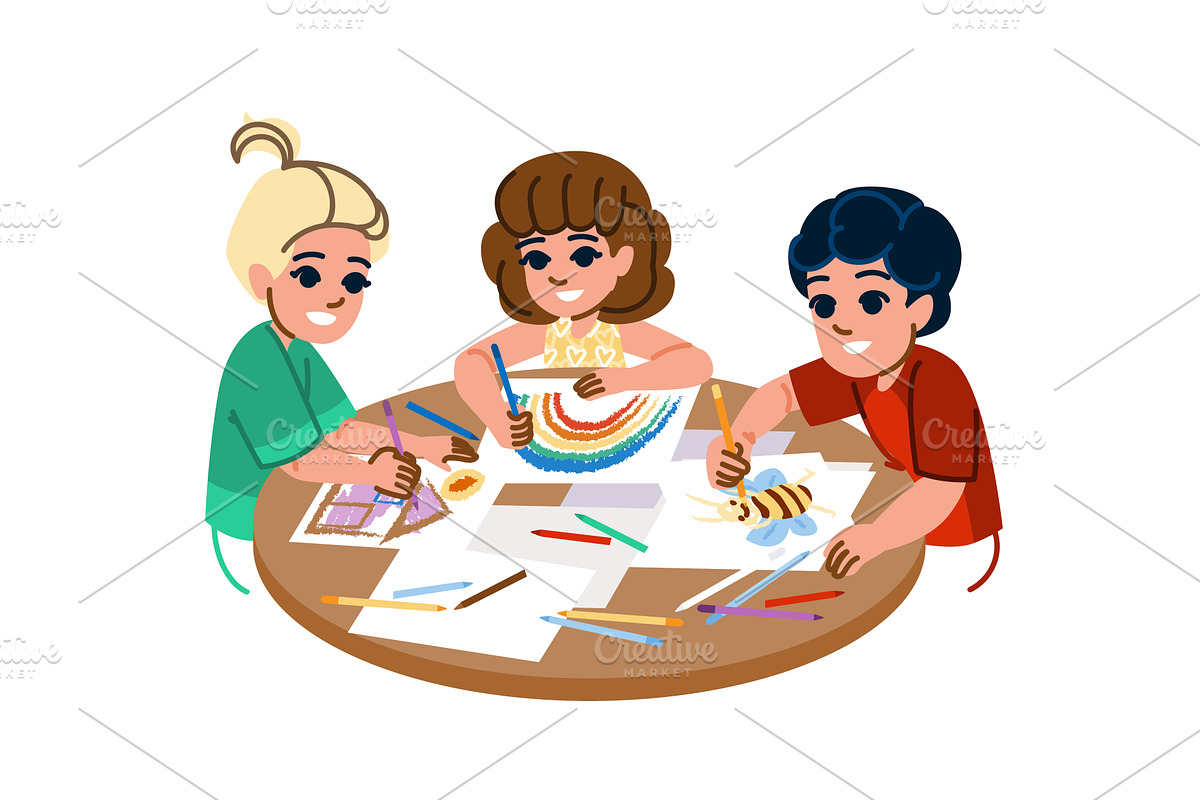 doodle drawing hobby kid vector, a Person Illustration by pikepicture