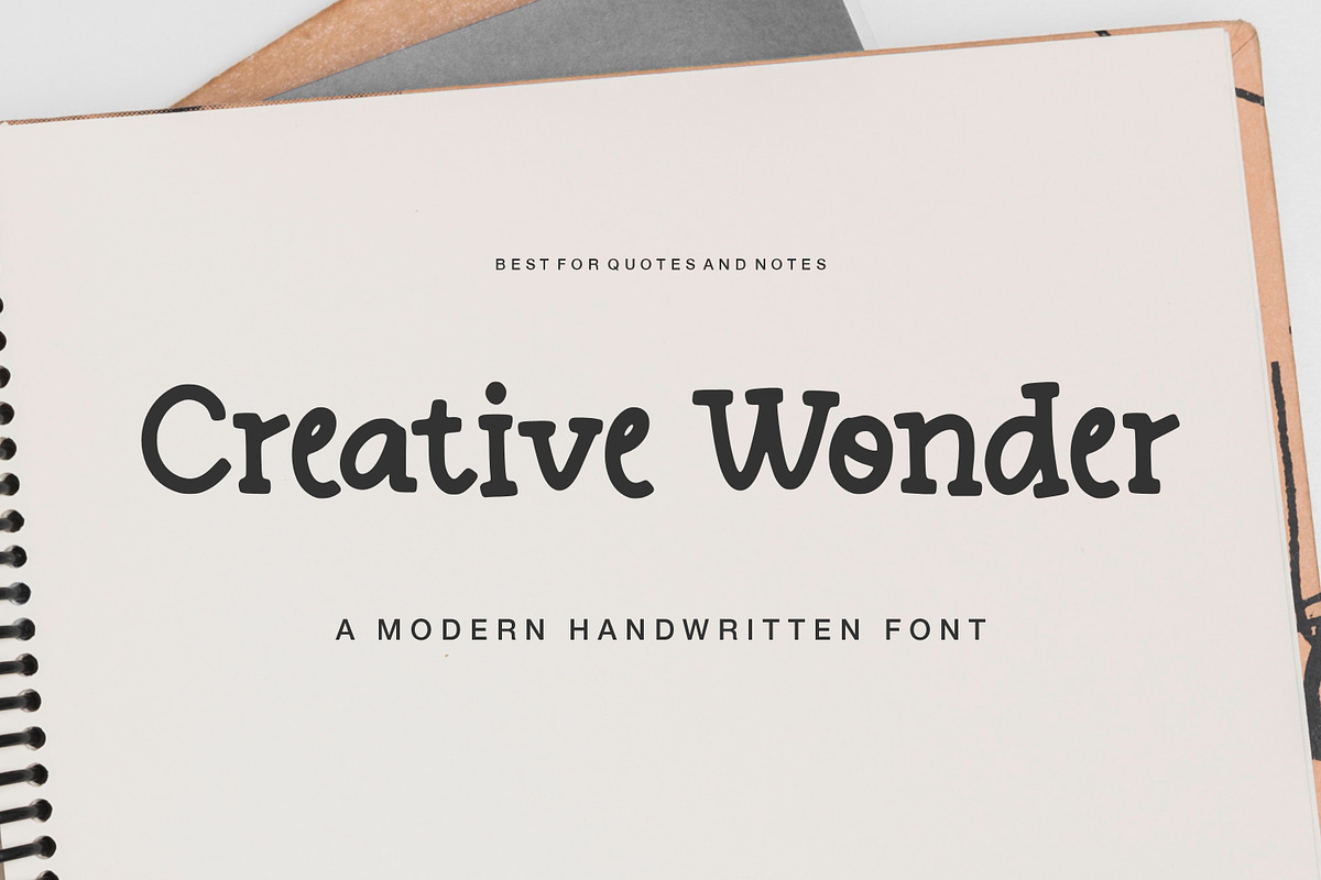Creative Wonder Handwritten Font, a Handwritten Font by Balpirick Studio (Photo 1 of 6)