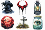 Dark Halloween Sublimation Clipart, an Illustration by Craft Nest (Thumbnail 3 of 6)