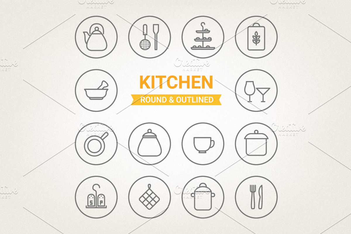 Circle kitchen icons