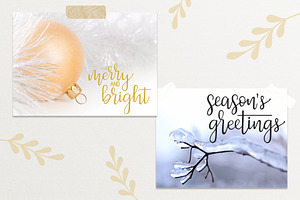 Christmas Hand Lettering Vector Set