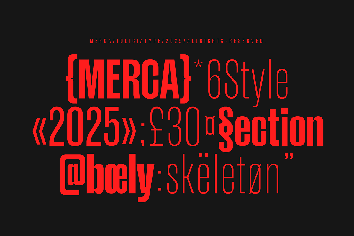 Merca | Condensed Sans, a Sans Serif Font by Jolicia Type (Photo 5 of 14)