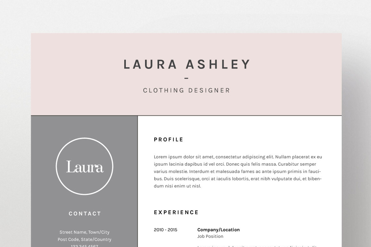 Laura Ashley - Resume/CV Template, a Resume Template by Mats-Peter Forss (Photo 1 of 2)