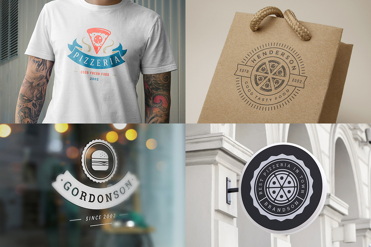 36 Fast Food Logos and Badges, a Branding & Logo Template by Vasya Kobelev (Photo 14 of 18)