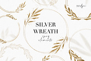 Gold Wreaths Clipart Floral PNG, a Decorative Illustration by LuiDesignStudio (Thumbnail 1 of 5)