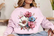 Whimsical Spring Floral Clipart, an Illustration by Canvas Craft (Thumbnail 3 of 7)