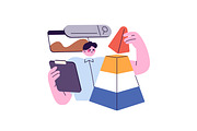 People work with data, analysis set, a Work Illustration by PaperTrident (Thumbnail 7 of 12)