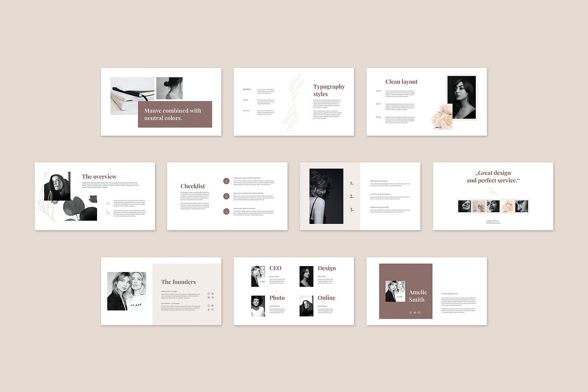 AMELIE Keynote Brand Guidelines, a Presentation Template by AgataCreate (Photo 6 of 13)