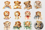 Cute Lion Peeking Around Corner, an Illustration by DreamCafeArt (Thumbnail 5 of 5)