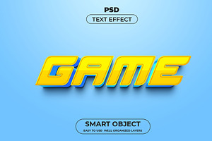 Game 3d Editable Text Effect Style