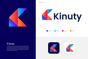 Abstract modern K letter logo