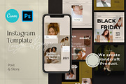 Lanya PS+Canva Instagram Templates, a Social Media Template by Dirtytemp Studio (Thumbnail 1 of 13)