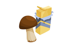 Mushroom and Cream Packaging, a Food Illustration by Things for designers