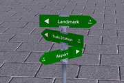 Street Direction Mockup, a Product Mockup by SLAB! Design (Thumbnail 4 of 6)