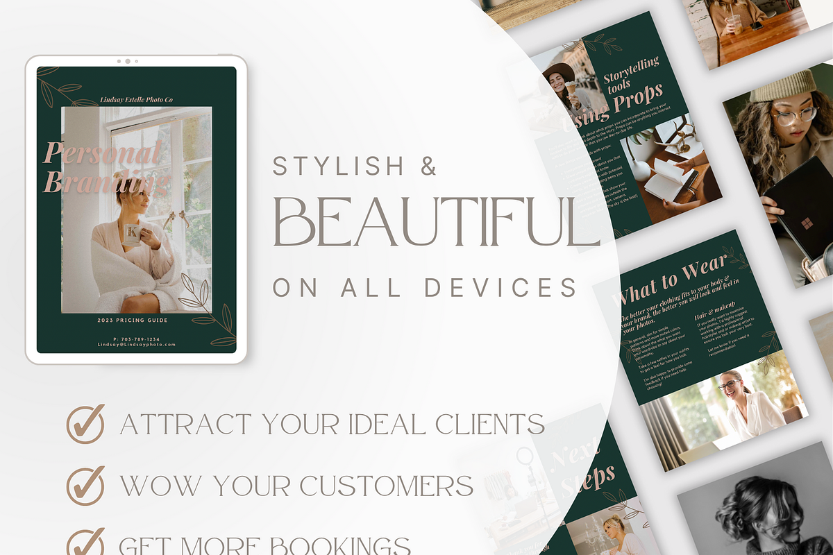 TEAL Personal Brand Photos Guide, a Magazine Template by Signature Edits (Photo 8 of 20)