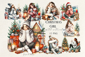 Christmas Girl, a Person Illustration by Vasmila