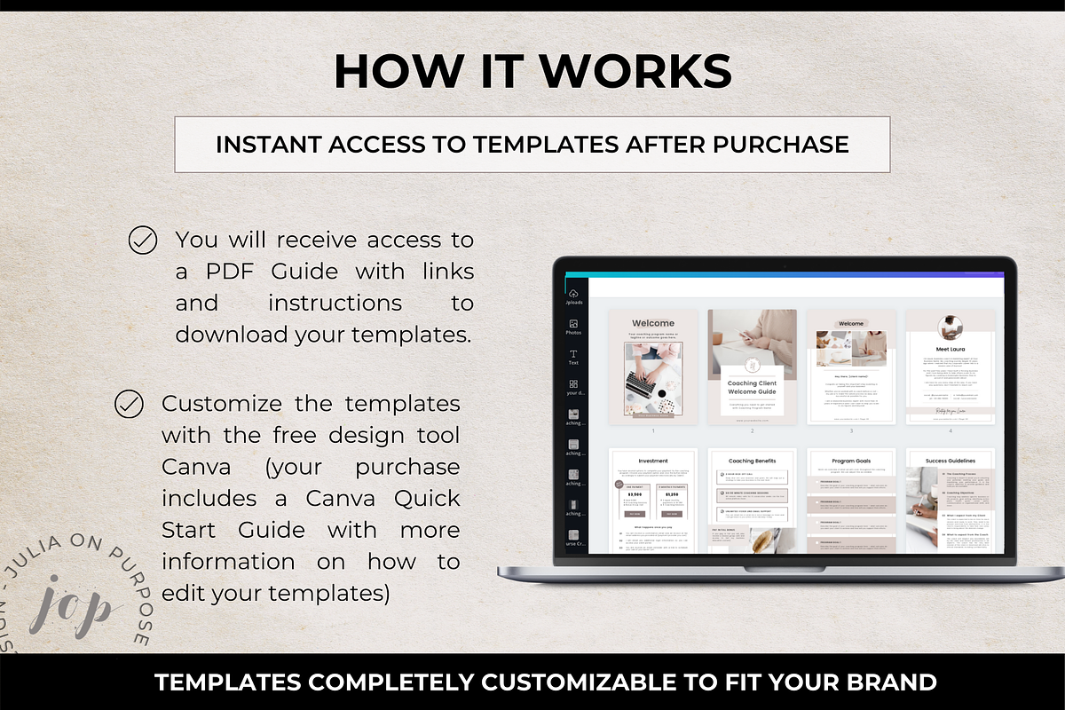 Coaching Welcome Packet Template, a Brochure Template by Julia On Purpose (Photo 10 of 10)