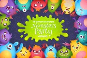 Funny Halloween Cartoon Monsters, an Animal Illustration by Yuzach (Thumbnail 1 of 6)