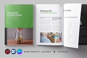 Nonprofit Brochure | Canva & Word, a Brochure Template by HiveArts