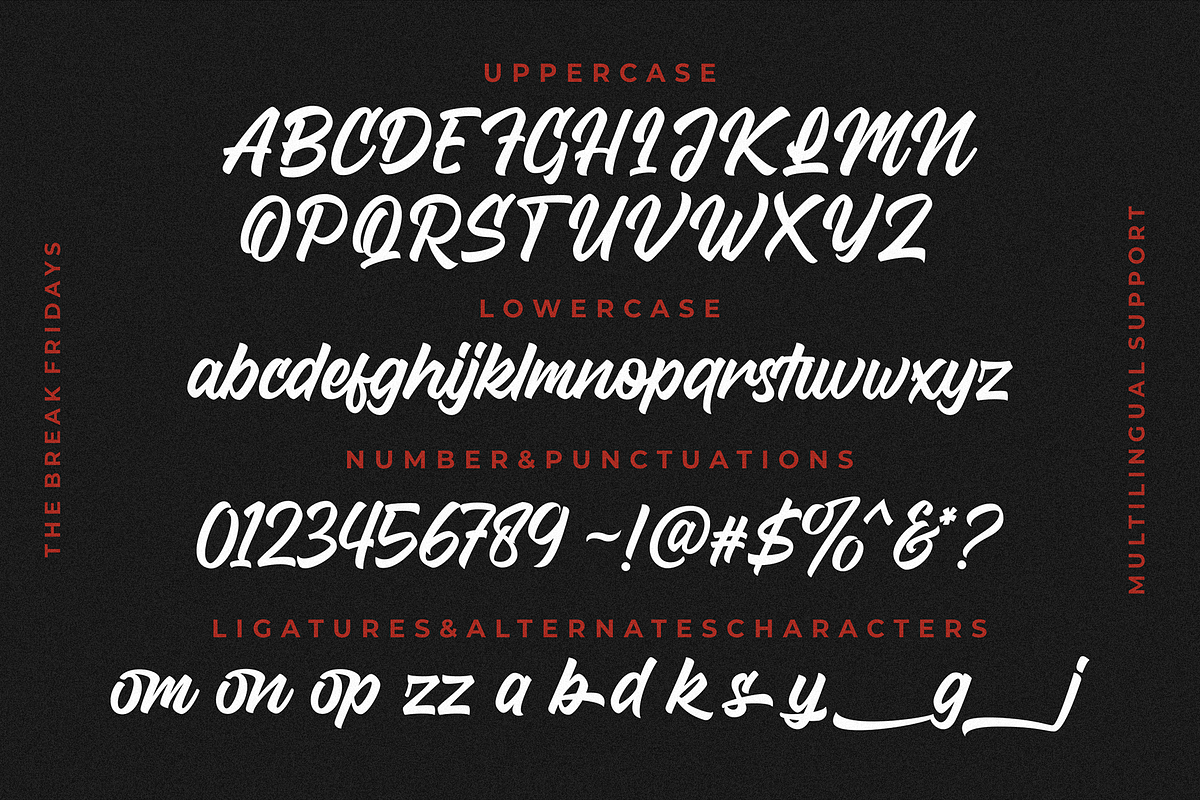 Break Fridays - Clean Bold Script, a Script Font by figuree studio
