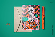 Halloween White Mummy Card Template, a Card Template by creatsy5 (Thumbnail 4 of 5)