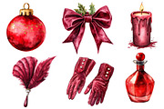 1920 Coquette Christmas Clipart, an Illustration by Dream Creation (Thumbnail 2 of 7)