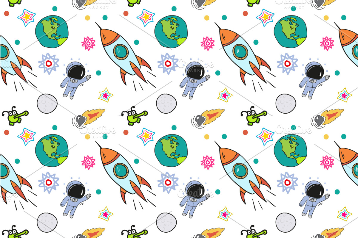 Space - big set +2 patterns, an Animal Illustration by pashigorov (Photo 8 of 9)