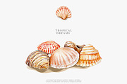 Watercolor tropical clipart set, a Decorative Illustration by Patishop Art (Thumbnail 4 of 10)