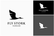 Flying Stork Crane Silhouette Logo, a Branding & Logo Template by ika trisiana (Thumbnail 2 of 2)