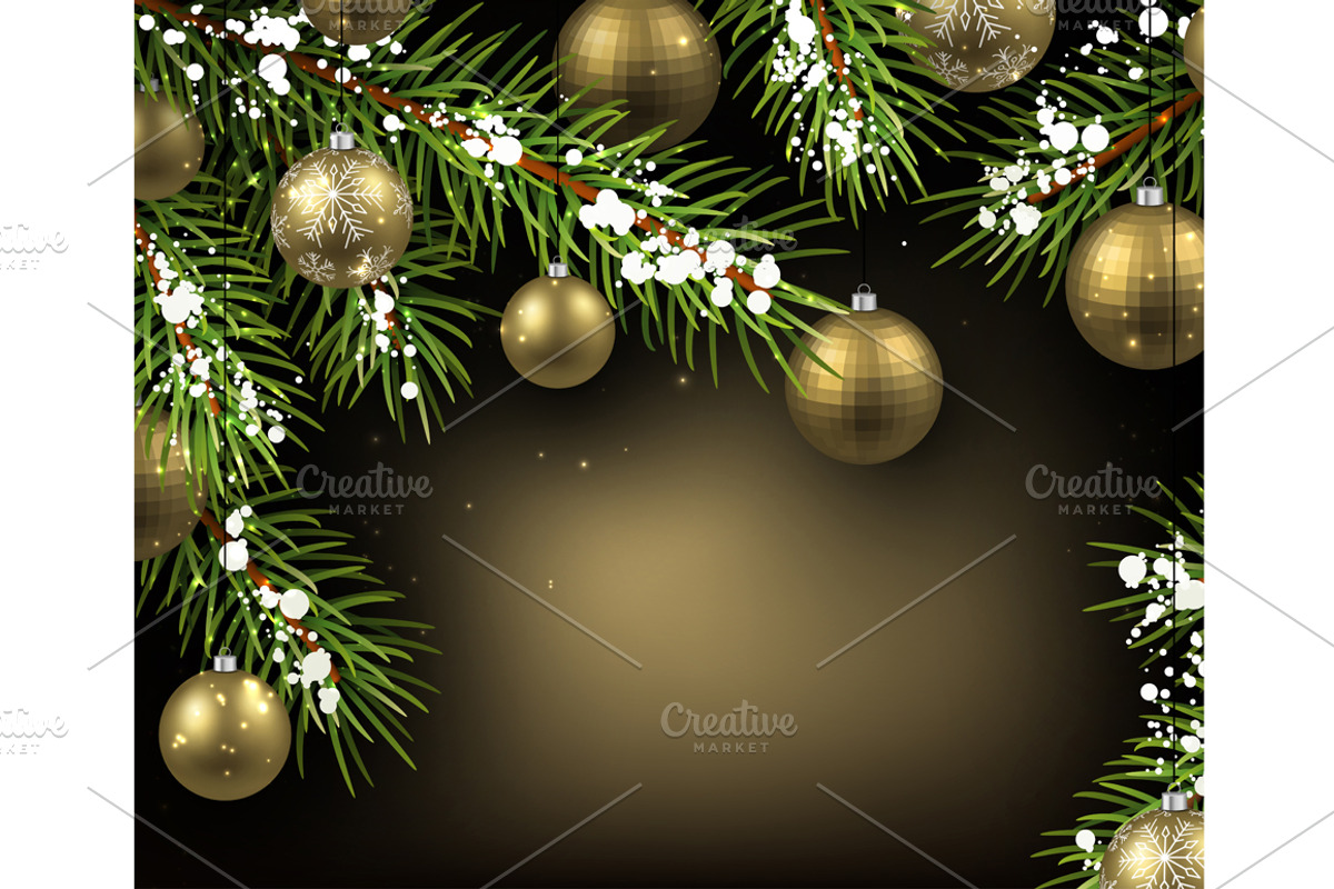 Big golden Christmas & New Year set, a Decorative Illustration by Vjom (Photo 28 of 30)