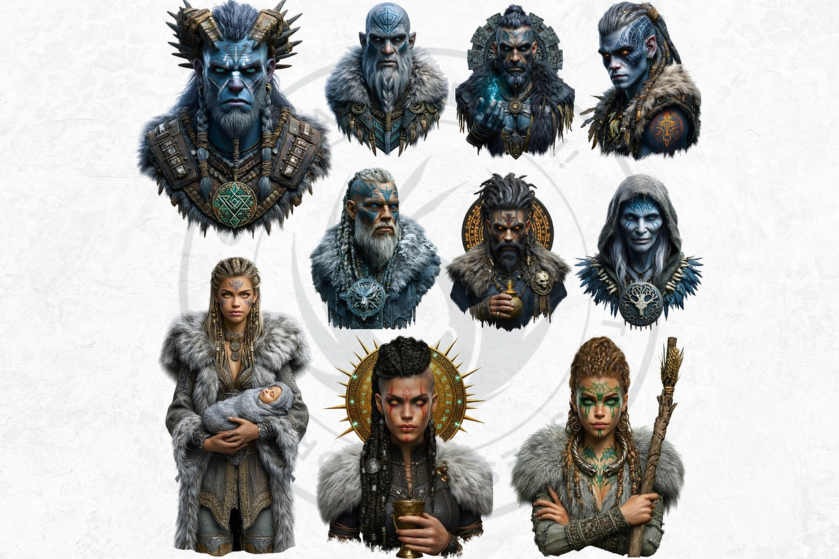 Norse Jotuns Giant Viking Cliparts, a Person Illustration by ThatsDesignArt (Photo 6 of 18)