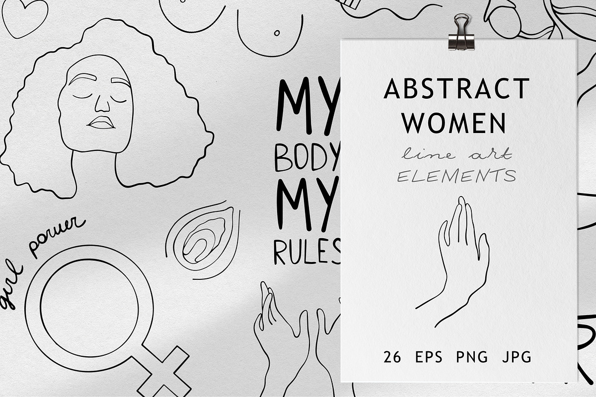 Women Body Illustration Line Art, a Person Illustration by MilanaDesignShop (Photo 1 of 6)