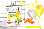 Watercolor Construction clipart, a Decorative Illustration by WatercolorColorDream (Thumbnail 6 of 12)