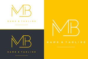 Monogram Icon Logo MB