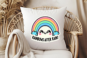 Funny,Rainbows After Rain Sticker PN, an Illustration by DreamCafeArt (Thumbnail 6 of 7)