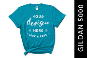 Female Gildan 5000 Mockup Bundle, a Shirt Mockup by lock and page (Thumbnail 10 of 15)