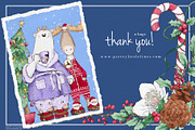 Cute Christmas Characters, a Seasonal Illustration by Pretty Little Lines (Thumbnail 16 of 16)
