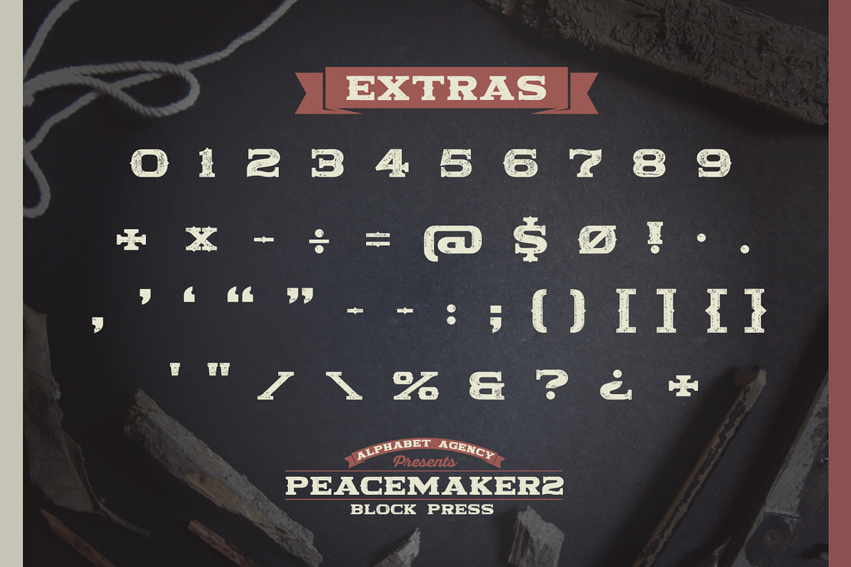 PEACEMAKER FONT SERIES, a Slab Serif Font by Alphabet Agency (Photo 12 of 13)