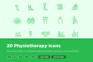 20 Physiotherapy Icons