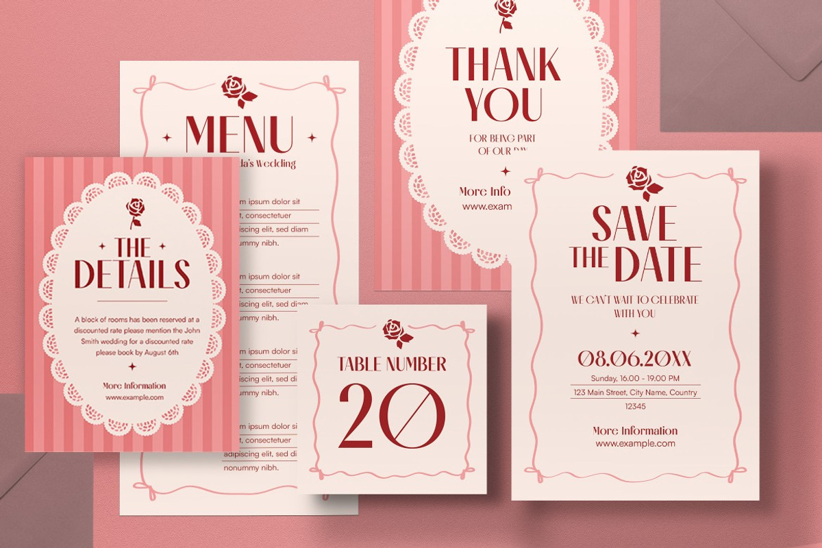 Wedding Invitation Set, an Invitation Template by graphicook (Photo 2 of 3)