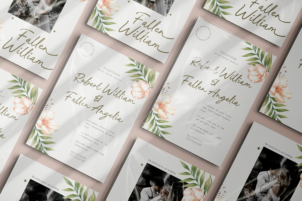 Enchanted Calithea - An Elegant Font, a Script Font by Ainun Jinan (Photo 2 of 12)