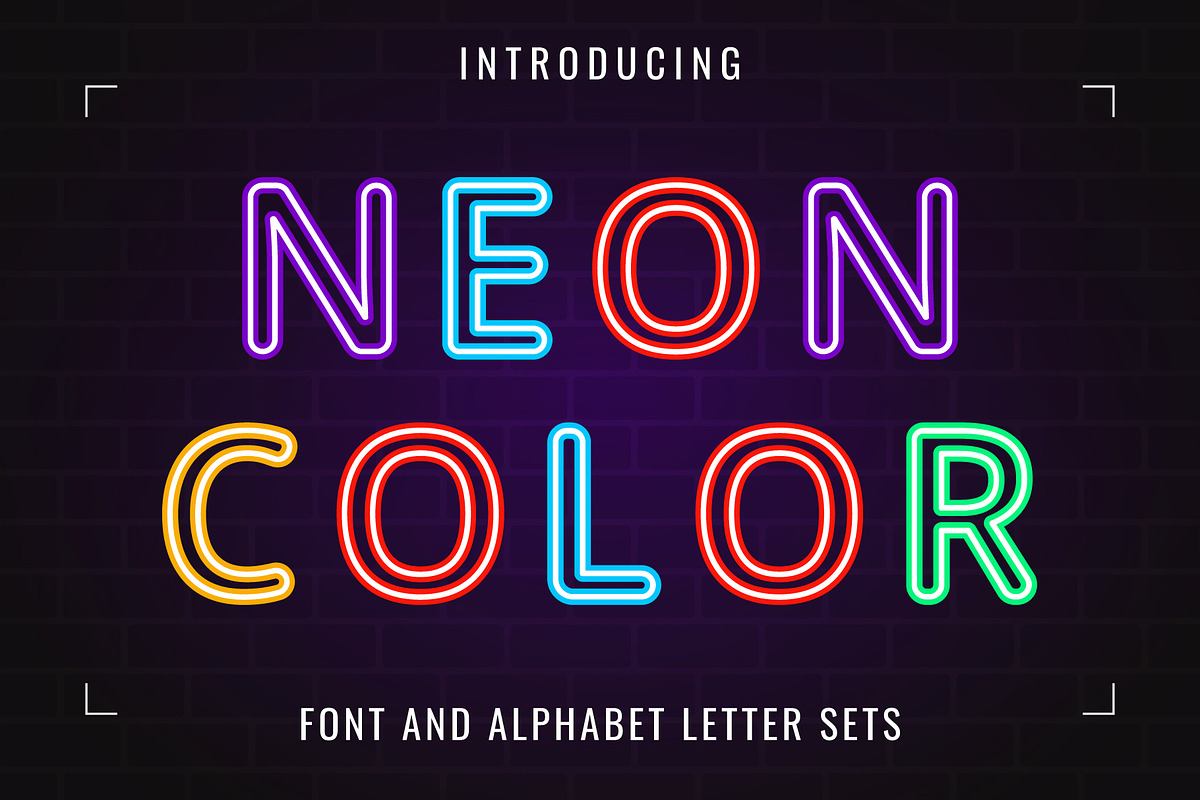 Neon Color Font family, a Symbol Font by Font Craft Studio (Photo 1 of 11)