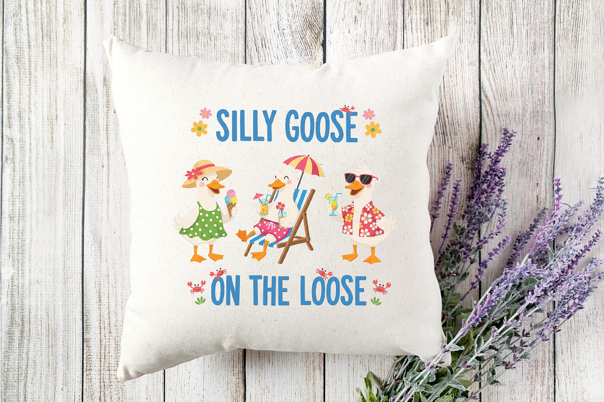 Beach Silly Goose Summer Clipart PNG, an Illustration by Designking (Photo 4 of 4)