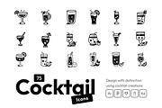 75 Cocktail Icons, a Solid Icon by Prosymbols (Thumbnail 1 of 8)