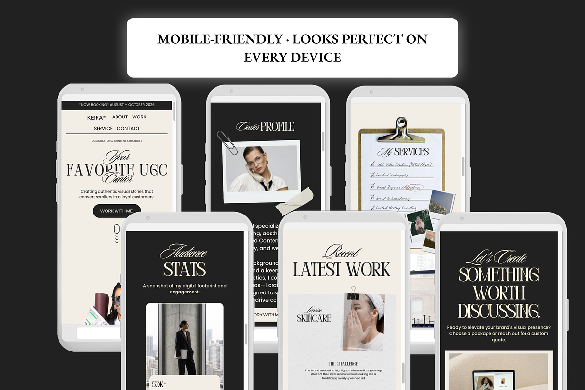 Canva Website Template UGC Creator, a Marketing Template by AtelierDuVow (Photo 10 of 10)