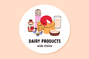Dairy food products, milk drinks set, a Food Illustration by Good Studio (Thumbnail 7 of 11)