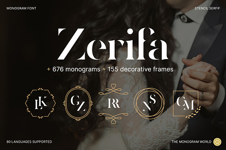 Zerifa – Serif Monogram Font