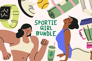 Girls sports Bundle, a Healthcare Illustration by Luamor