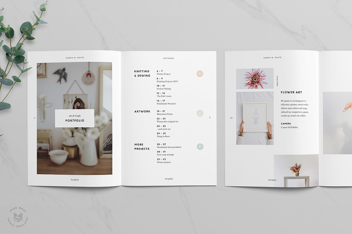 A5 Craft / Artist Portfolio Resume, a Brochure Template by PageBeat (Photo 3 of 11)