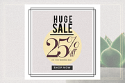 GRUNGE Social Media sale banner pack, a Social Media Template by Vova (Thumbnail 5 of 10)